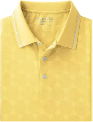 M MAELREG Mens Polo Shirts Short Sleeve Jacquard Performance Moisture Wicking Lightweight Casual Active Mens Golf Shirt