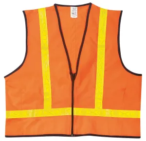 MCR Safety ANSI 100% Poly, Safety Vest, 1 3/8 Lime