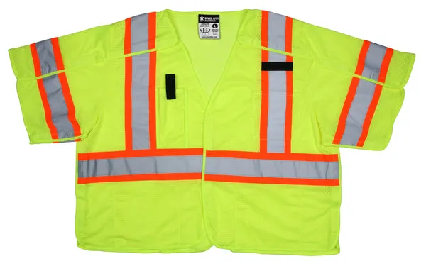 MCR Safety Class3, Surveyor, Lime,Silv/Orange L