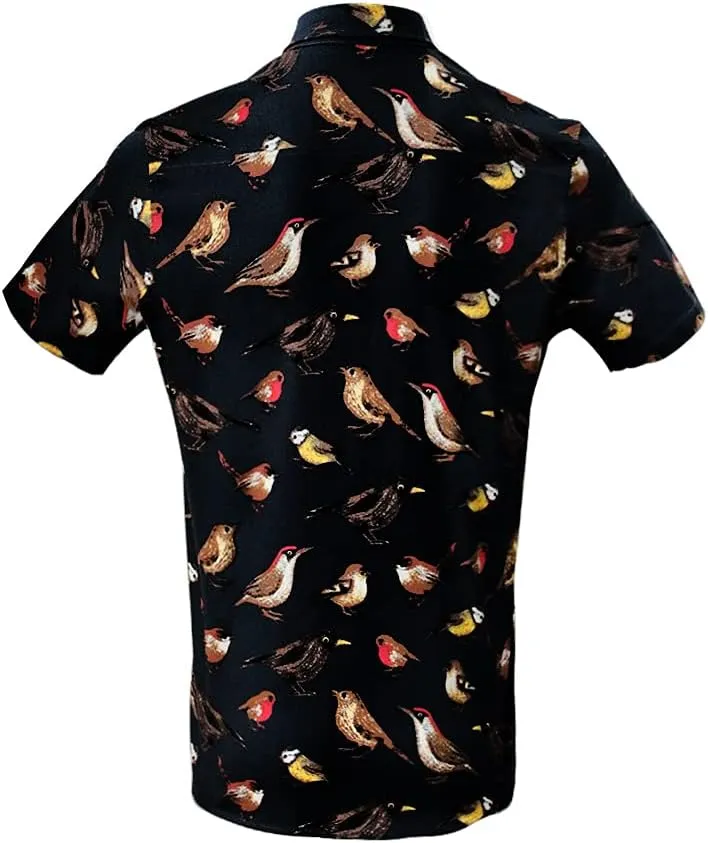 MCULIVOD Men's Hawaiian Tropical Shirts, Printing Short Sleeve Casual Button Down Shirt