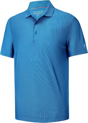 Mens Golf Shirt Moisture Wicking Dry Fit Print Performance Short Sleeve Polo Shirts for Men