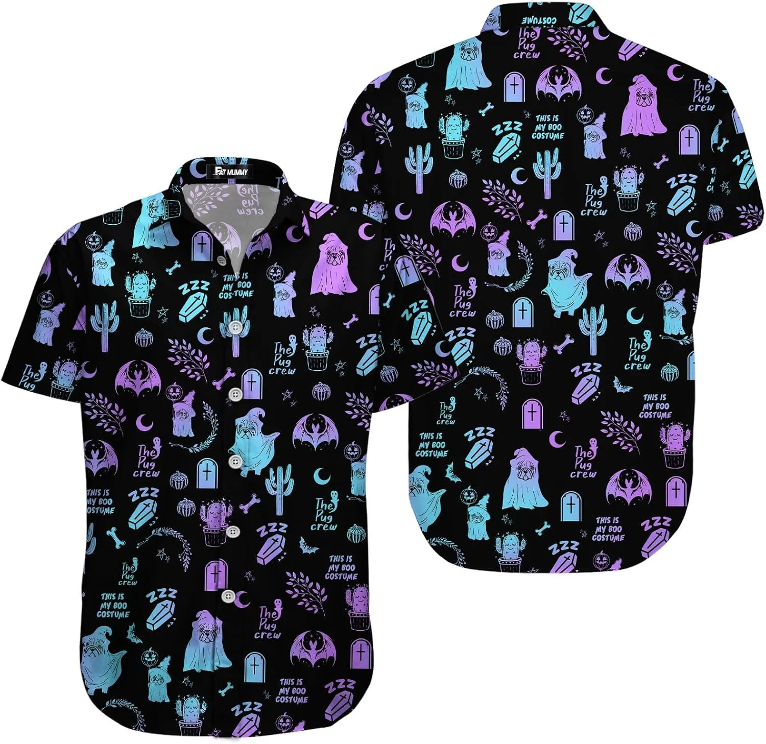 Mens Halloween Hawaiian Shirt, Horror Friends Shirts for Men Women Short Sleeve