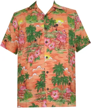 Men's Hawaiian Shirt Short Sleeve Summer Button Down Beach Dress Aloha Shirts