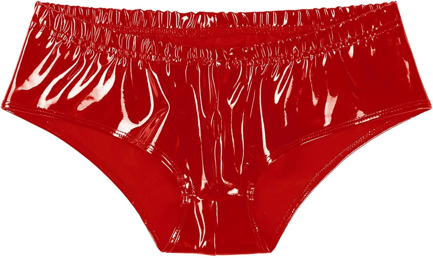 Mens Holographic Leather Boxer Briefs Wetlook Swim Trunks Shorts Sexy Hot Pants Clubwear