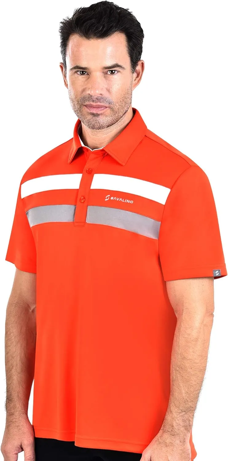 Men's Polo Shirts Material Wicks Sweat & Dries Fast, Size S-5XL