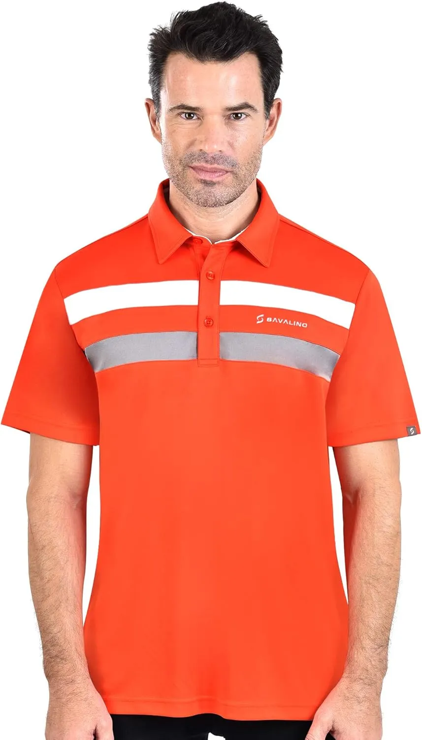 Men's Polo Shirts Material Wicks Sweat & Dries Fast, Size S-5XL