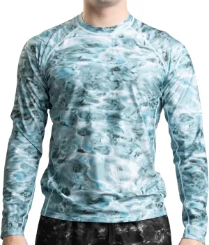 Mens Rash Guard Long Sleeve Water Shirt, Swimming Shirts for Men