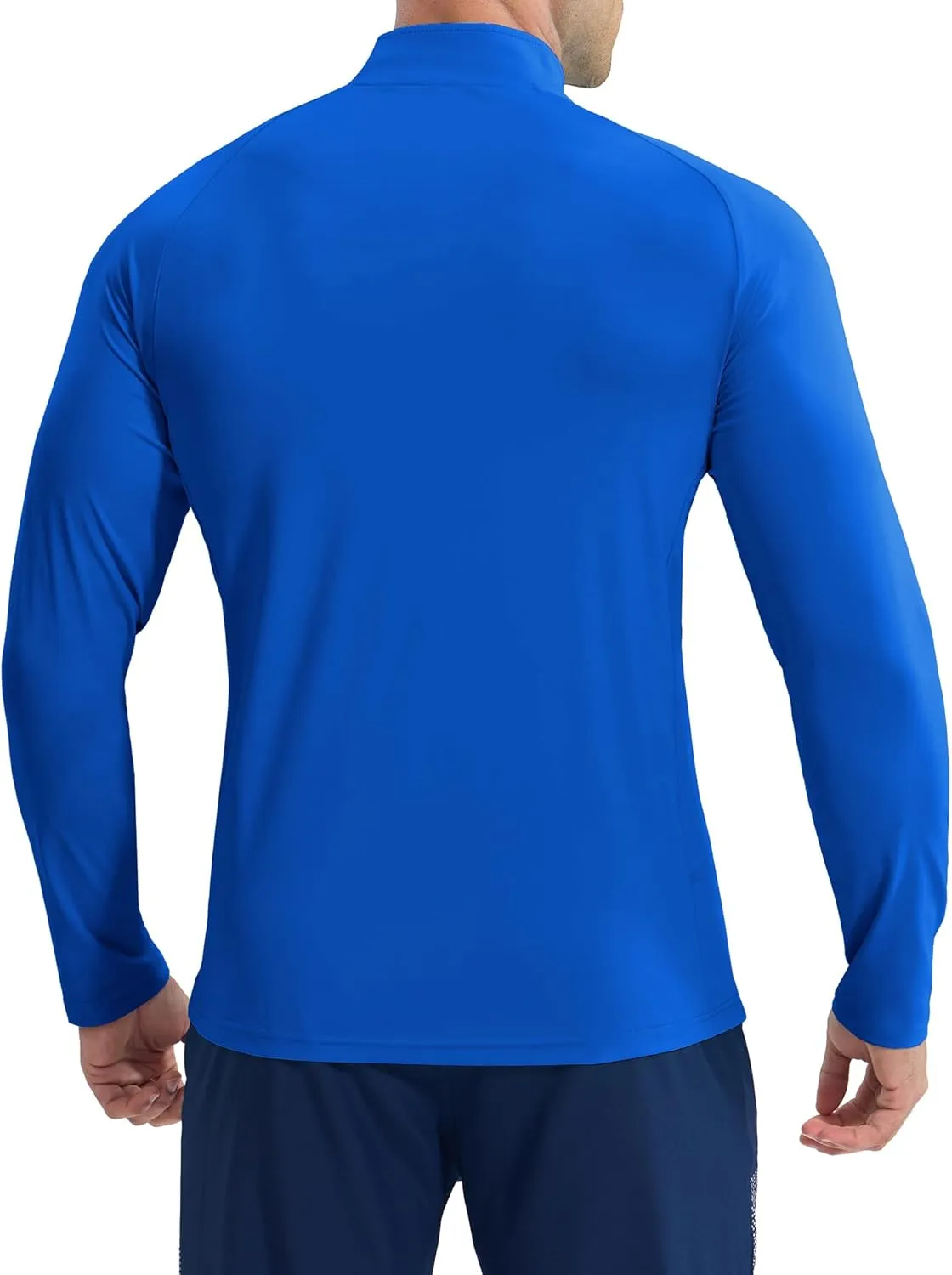 MIER Dry Fit Quarter Zip Pullover for Men, Long Sleeve 1/4 Zip Lightweight Golf Athletic Fishing Shirts (Sun Protection)