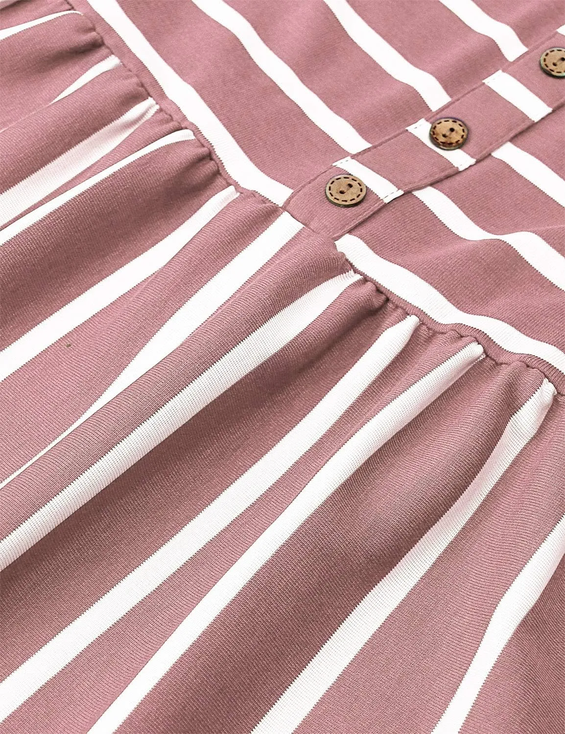 MOQIVGI Womens Spaghetti Strap Button Detail Pleated Summer Casual Stripe Dresses