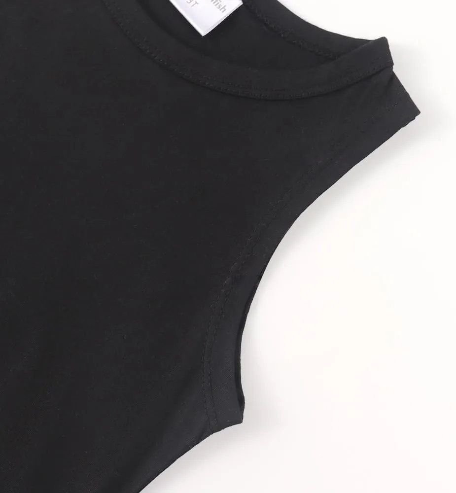 Noomelfish Girls Fringe Tank Tops Cotton Summer Sleeveless Shirts (5-12 Years)