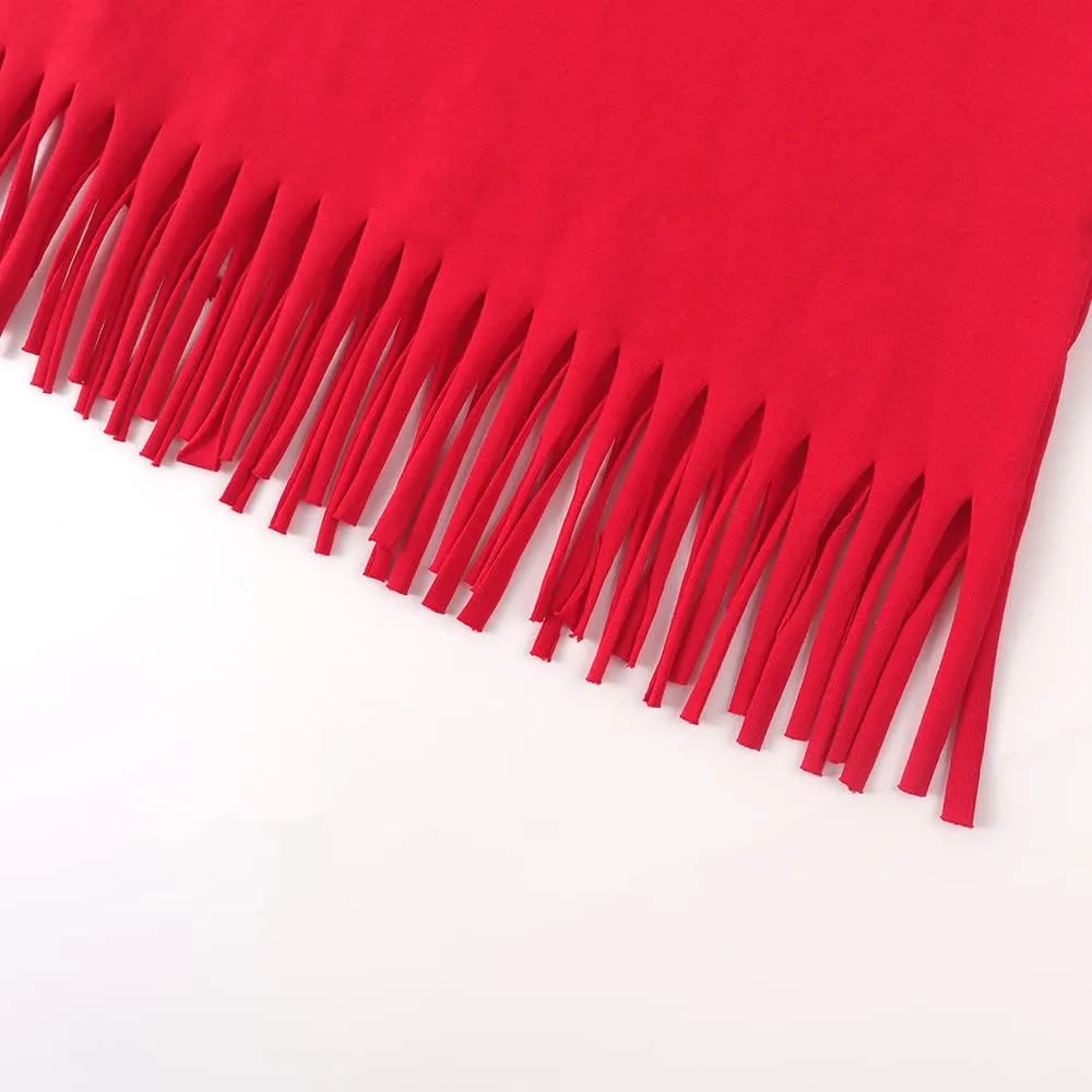 Noomelfish Girls Fringe Tank Tops Cotton Summer Sleeveless Shirts (5-12 Years)