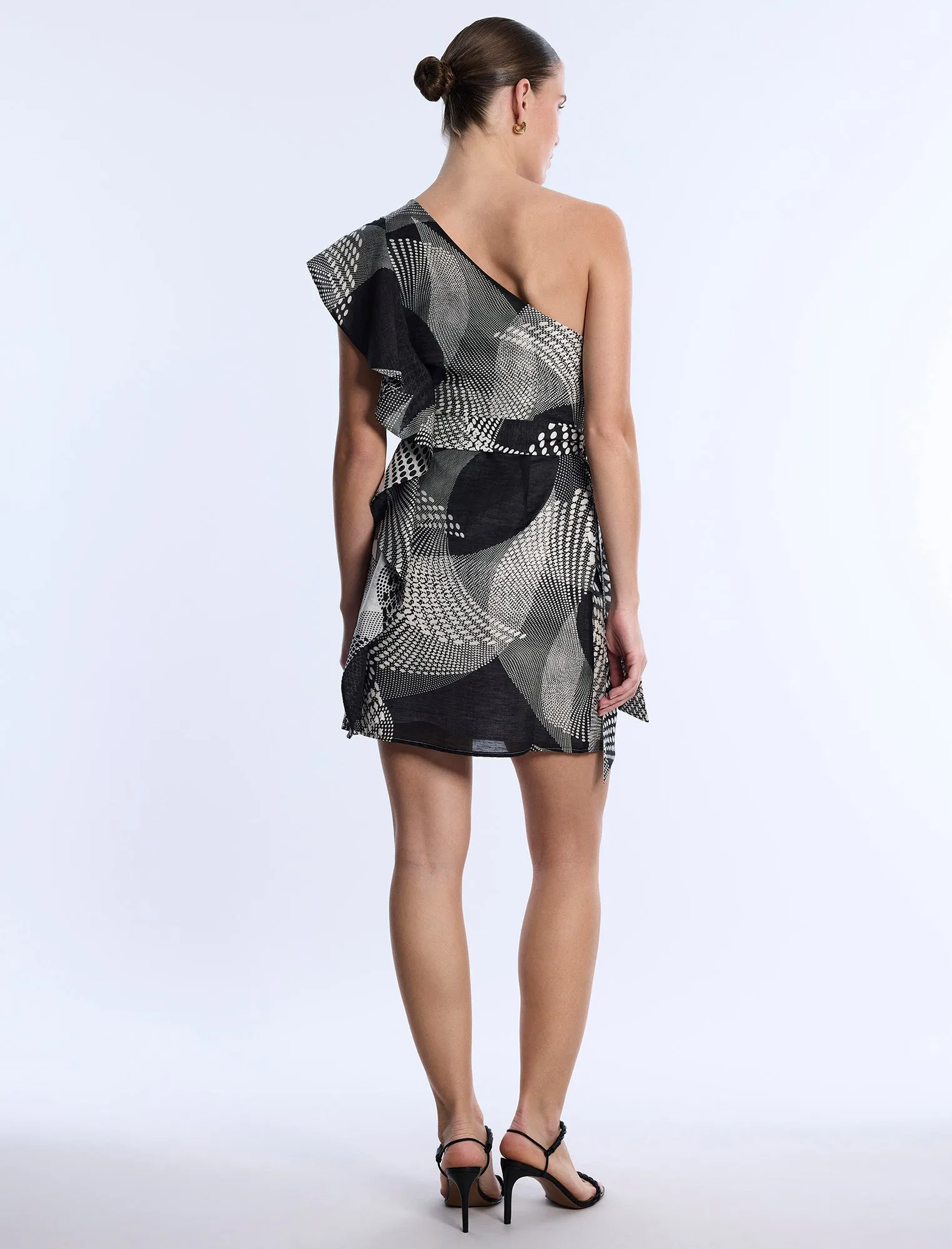 One Shoulder Flounce Mini