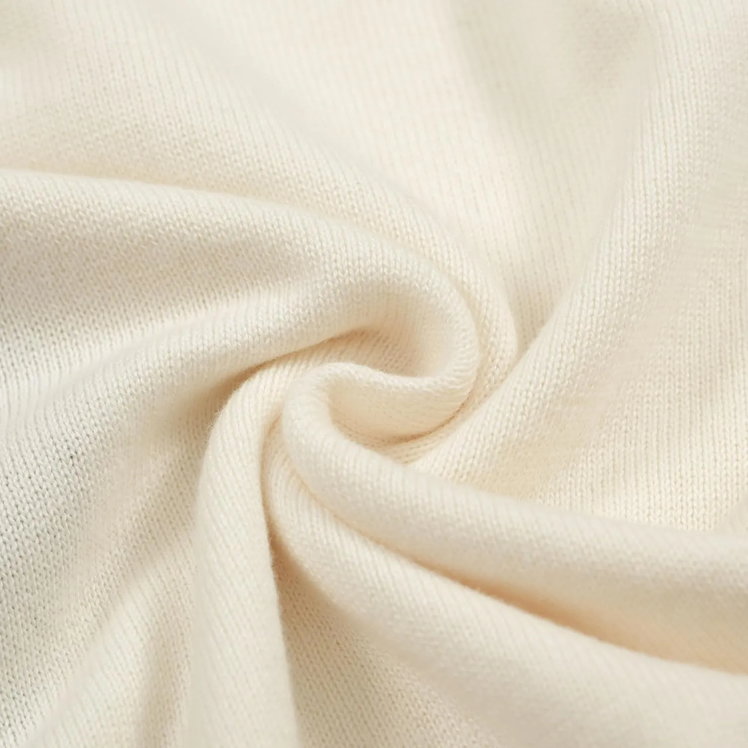 OXKNIT Mens White Apricot 60s V-Neck Polo Shirt Rhombic Pattern Knit Golf Polo