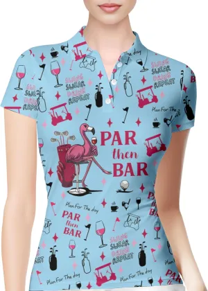 PAGYMO Womens Golf Shirt Crazy Funny Hawaiian Polo Shirts for Women