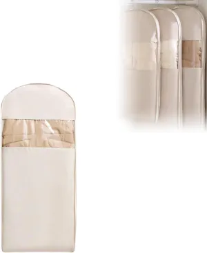 Peach Skin Velvet Storage Bag, Space Saving Hanging Garment Bag with Self Compression Zipper, Hanging Design, Clothes Bags for Down Coat (B, X-Large)