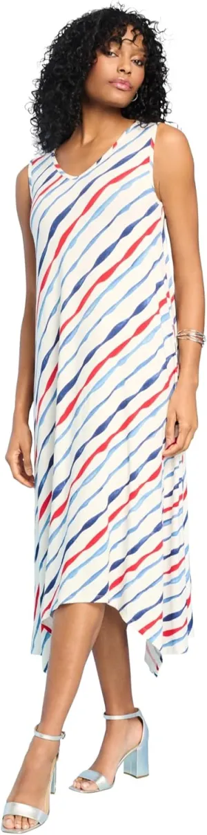 Roaman's Women's Plus Size Sleeveless Swing Dress