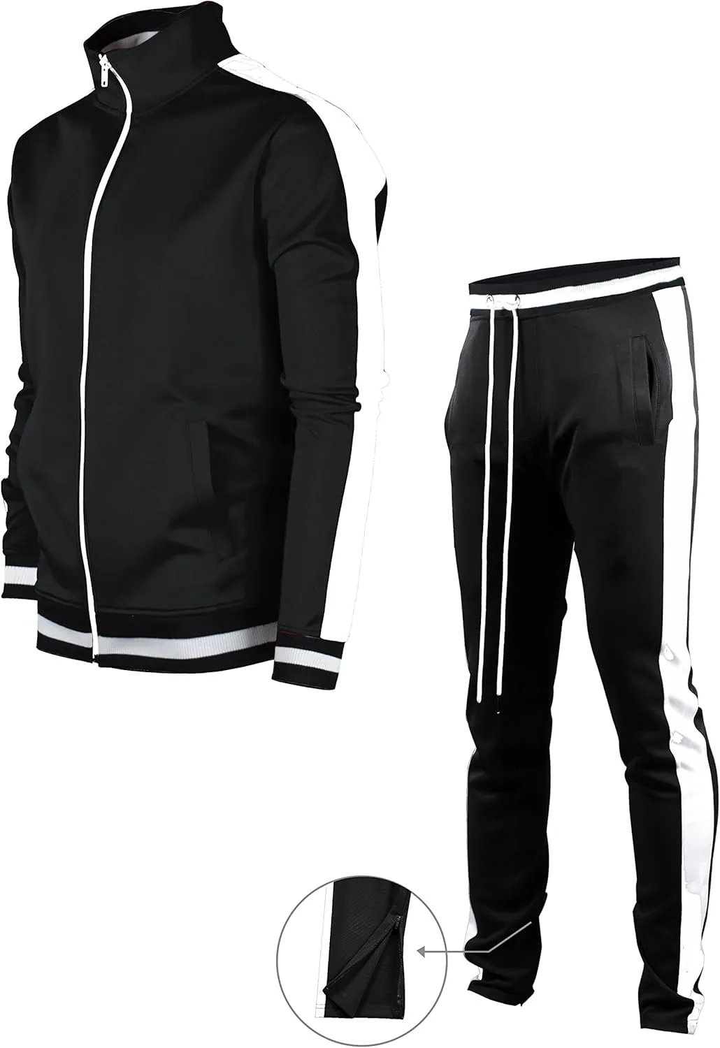SCREENSHOT-Track Jacket Mens Urban Hip Hop Premium Track Jacket - Slim Fit Side Taping Sportswear Urbanwear Streetwear Top