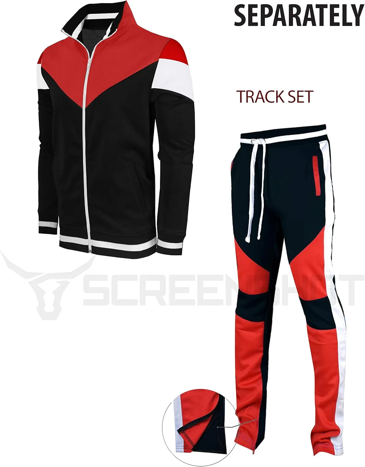 SCREENSHOT-Track Jacket Mens Urban Hip Hop Premium Track Jacket - Slim Fit Side Taping Sportswear Urbanwear Streetwear Top