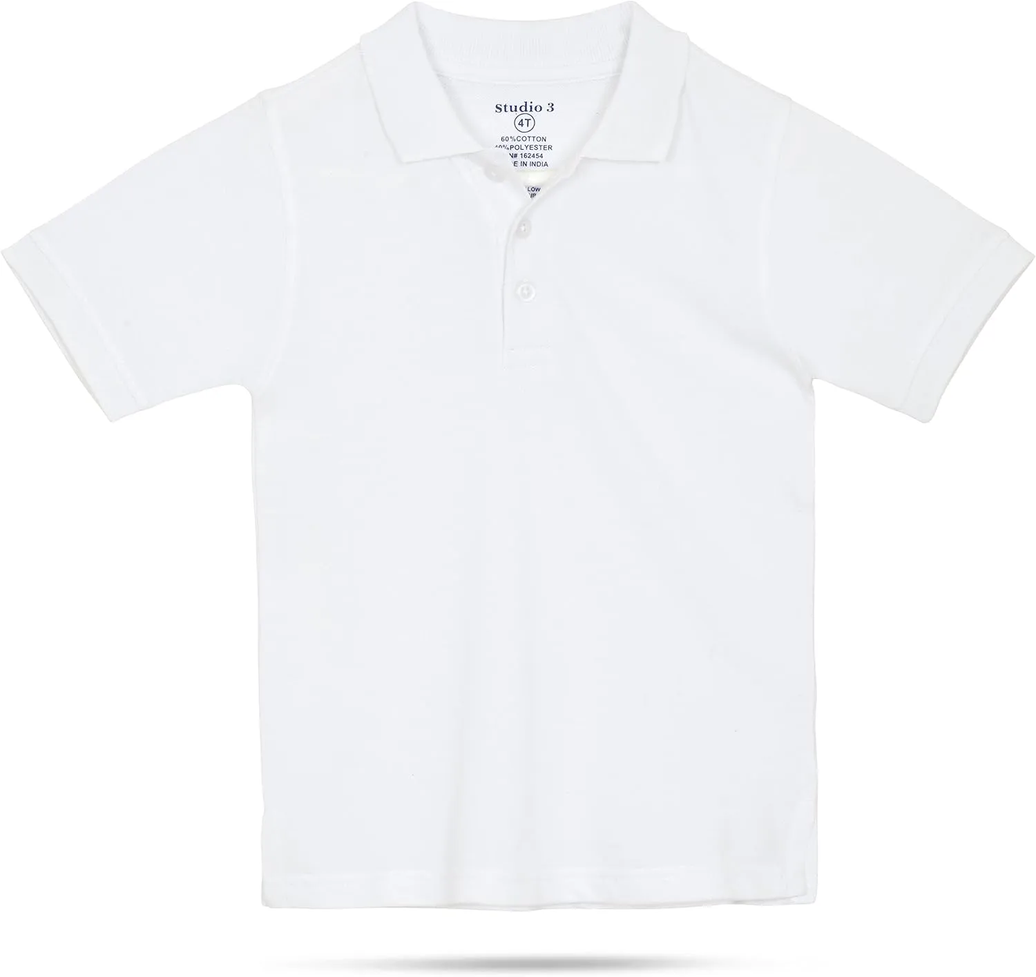 Studio 3 Boys - 4-Pack School Uniform Short and Long Sleeve Pique Polo Shirts