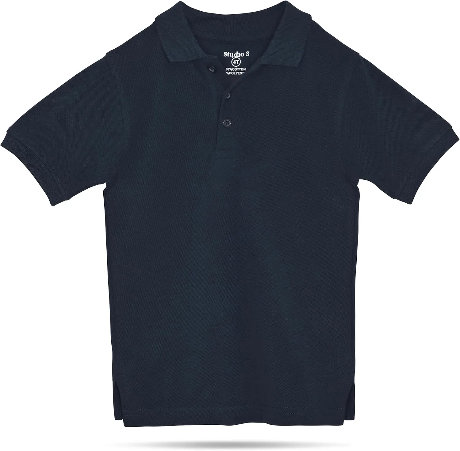 Studio 3 Boys - 4-Pack School Uniform Short and Long Sleeve Pique Polo Shirts