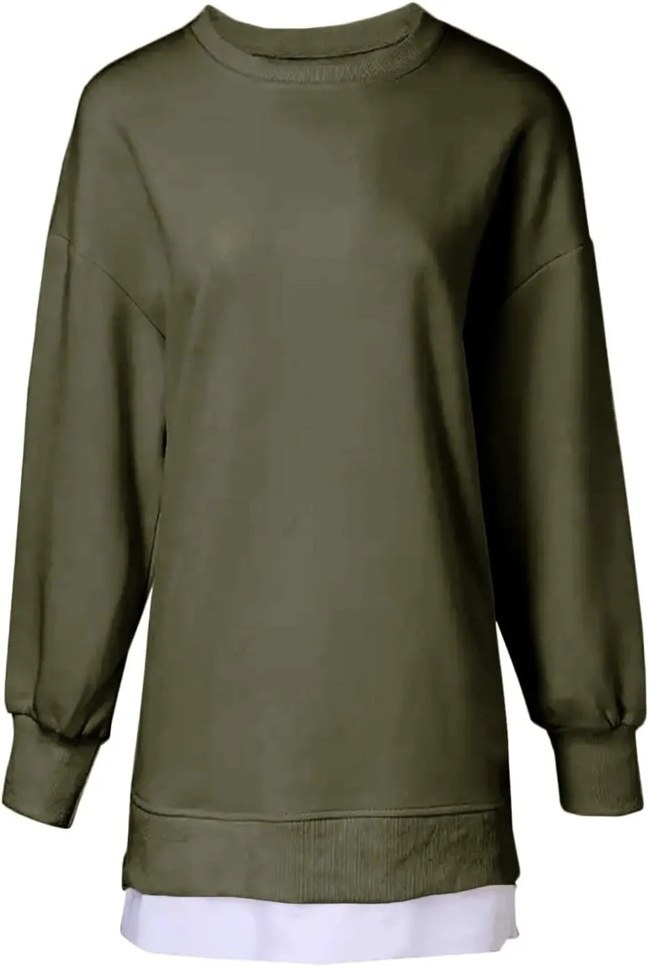 Sweatshirt for Women Oversized Side Slits Zipper Crewneck Sweatshirts Loose Comfy Off the Shoulder Tops Y2k Clothes