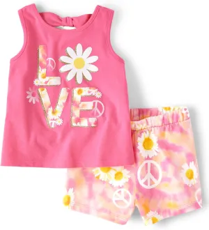 The Children's Place baby-girls And Toddler Sleeveless Tank Top and Shorts 2-piece Set