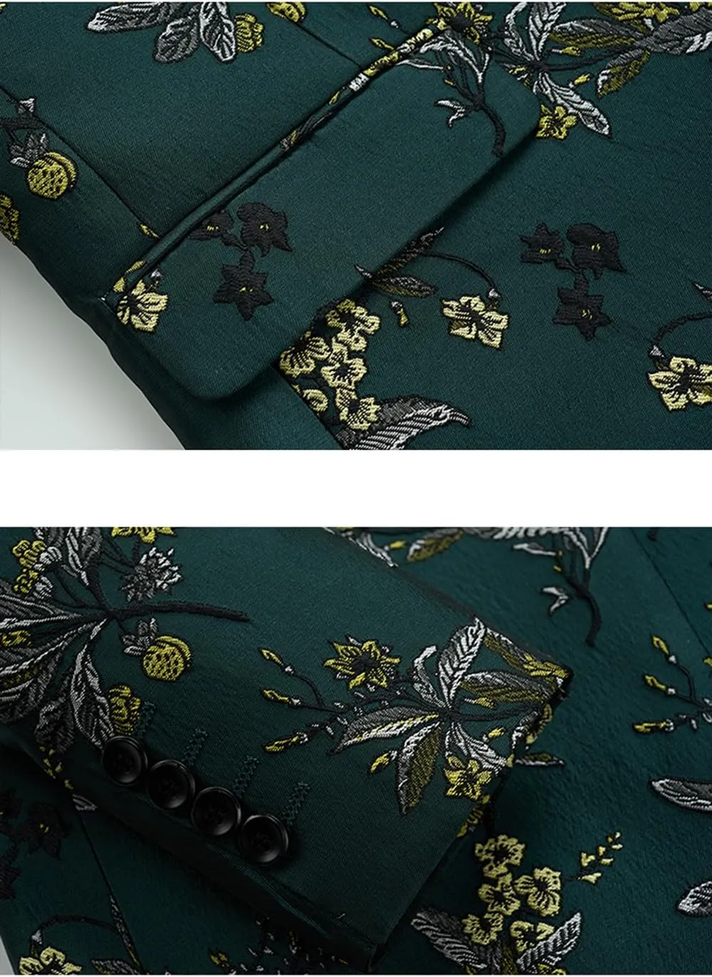 UNINUKOO Mens Floral Blazer Jacket Slim Fit Paisley Tuxedo Suit Party Dress Wedding Sport Coat for Men