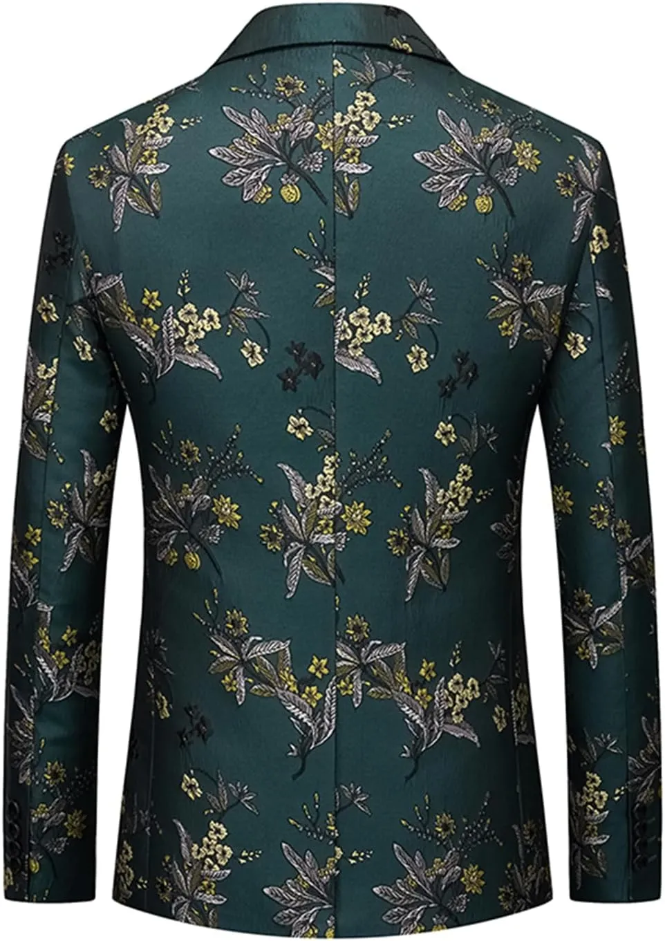 UNINUKOO Mens Floral Blazer Jacket Slim Fit Paisley Tuxedo Suit Party Dress Wedding Sport Coat for Men