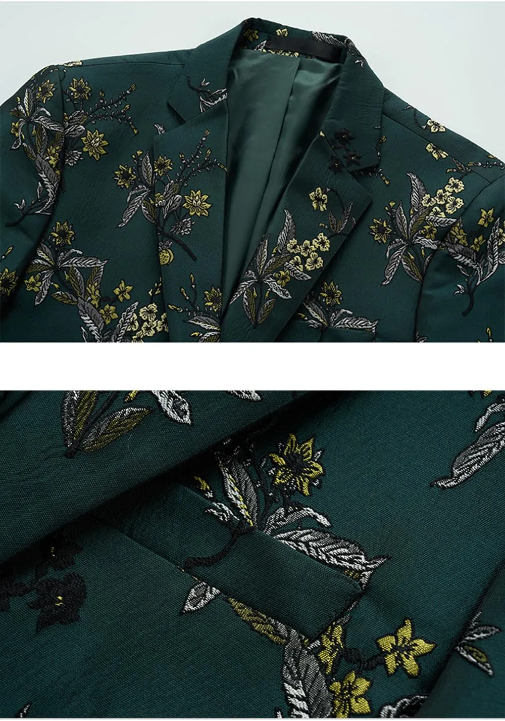 UNINUKOO Mens Floral Blazer Jacket Slim Fit Paisley Tuxedo Suit Party Dress Wedding Sport Coat for Men