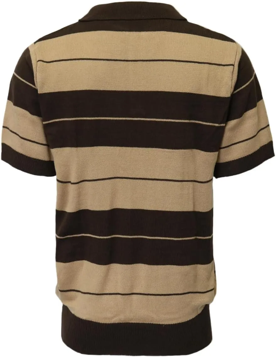 URBANJ Men's Charlie Brown Polo Shirt Short Sleeve Midweight Knit Polo Shirts