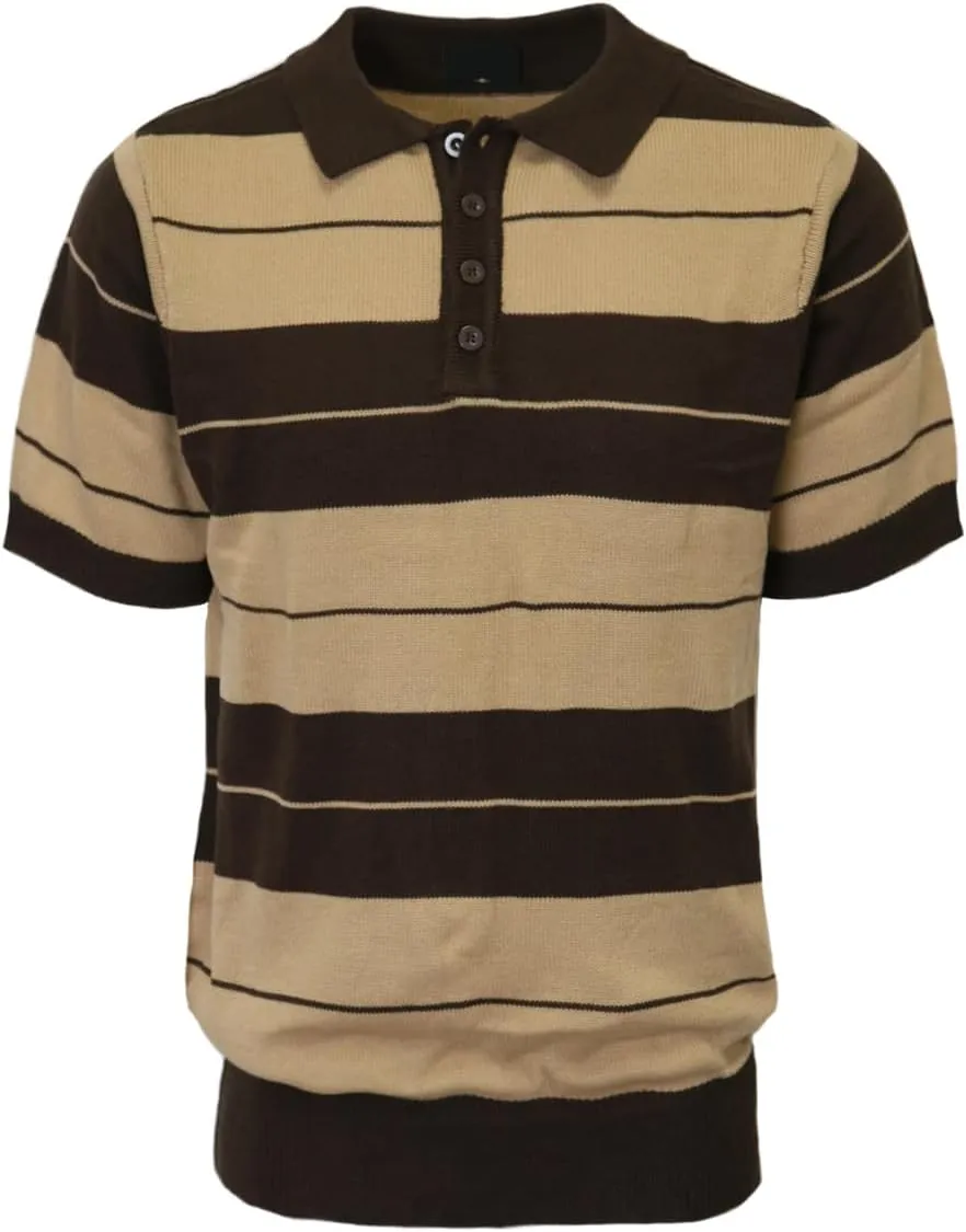 URBANJ Men's Charlie Brown Polo Shirt Short Sleeve Midweight Knit Polo Shirts