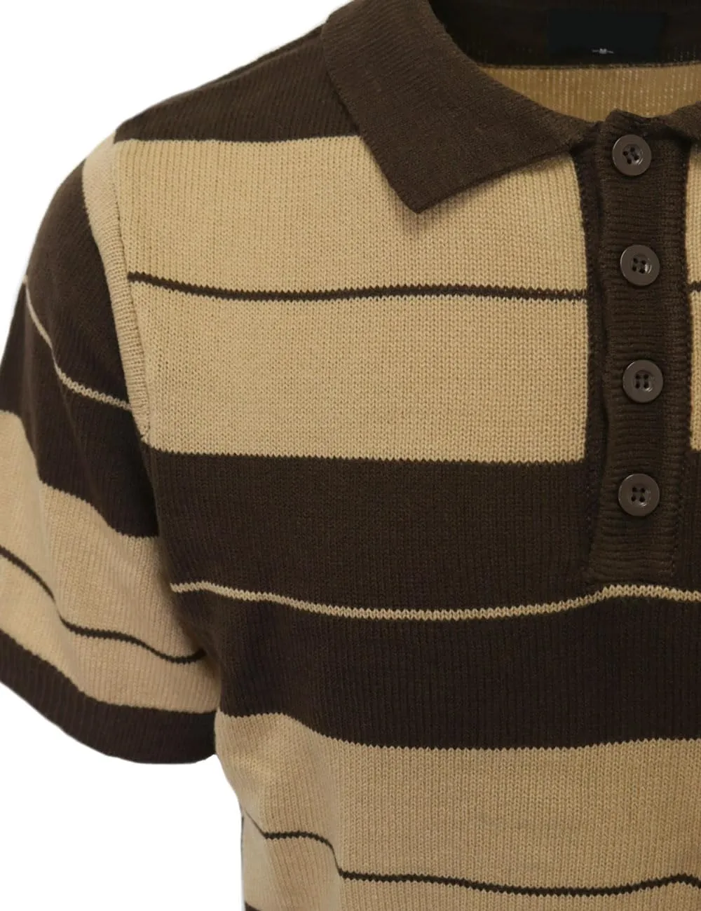 URBANJ Men's Charlie Brown Polo Shirt Short Sleeve Midweight Knit Polo Shirts