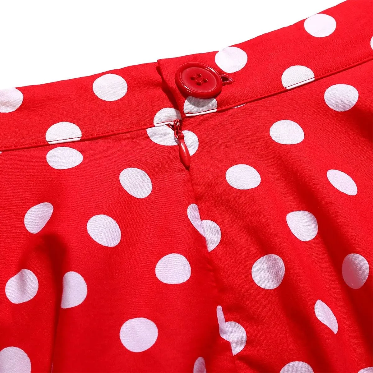 Women Vintage 1950s Pleated Skirts Polka Dots A-line Rockabilly Cocktail Tea Party Swing Dance Swing Midi Skirt