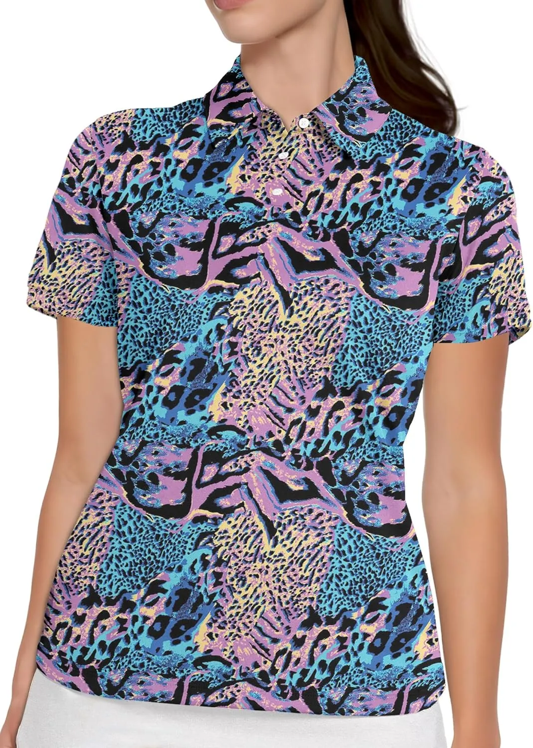 Womens Golf Shirt Funny Polo Shirts for Women Short Sleeve Golf Outfit