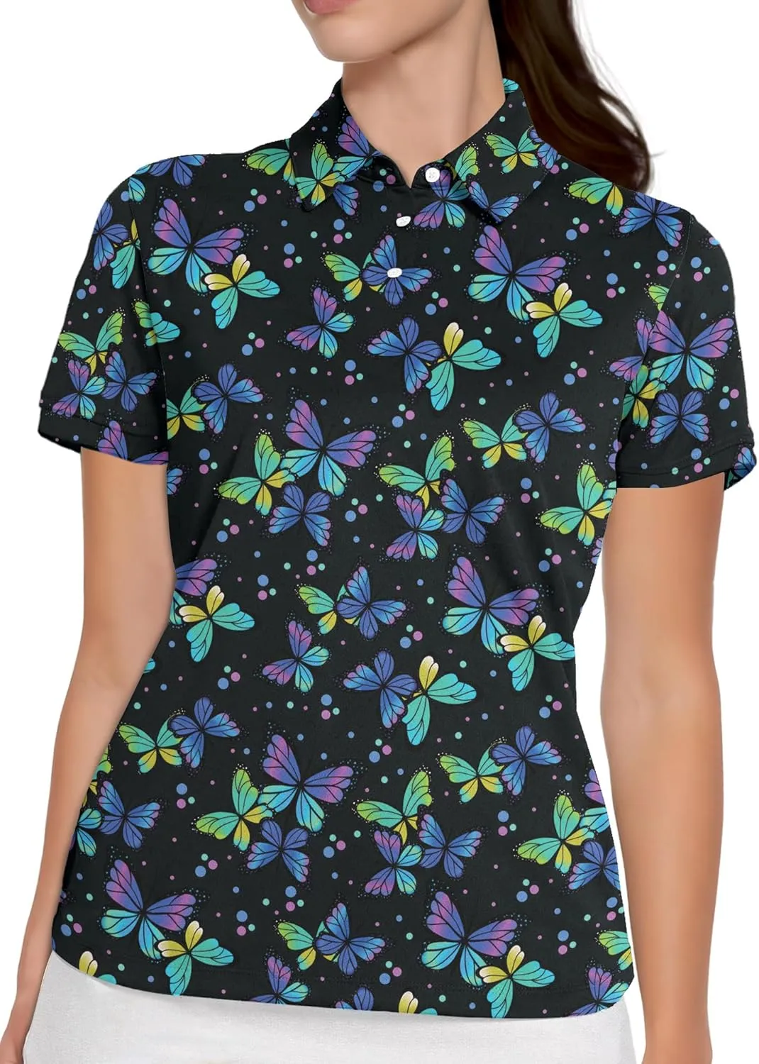 Womens Golf Shirt Printed Golf Outfit Funny Polo Shirts for Women Gifts