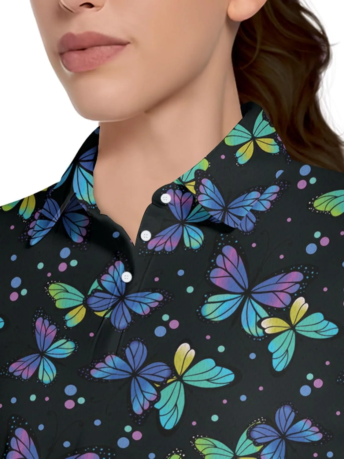 Womens Golf Shirt Printed Golf Outfit Funny Polo Shirts for Women Gifts