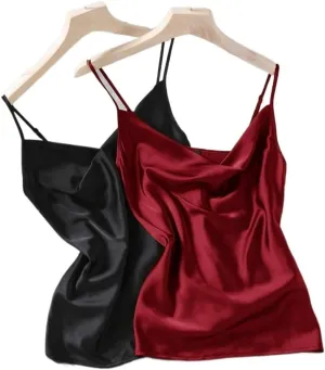 Women's Shirts 2 Piece Collar Camisole for Summer Fashion Camis Tank Tops
