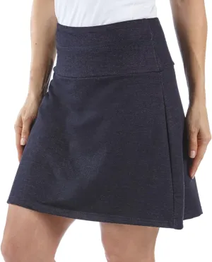 Women's Tummy Control Low Waist Skort, Denim, Large