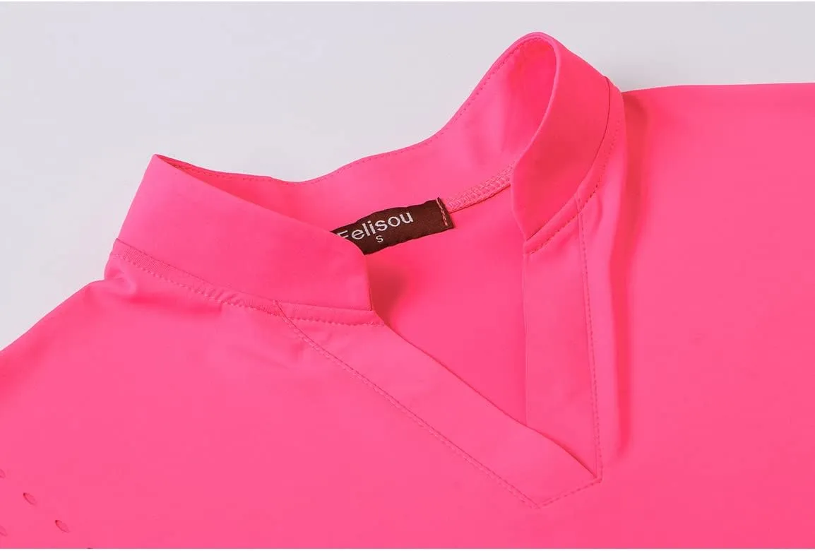 Womens V Neck Golf Polo Shirts Short Sleeve Sport Shirt Workout Tops