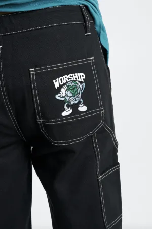 WORSHIP SUPPLIES GET OFF UTILITY PANT - BLACK