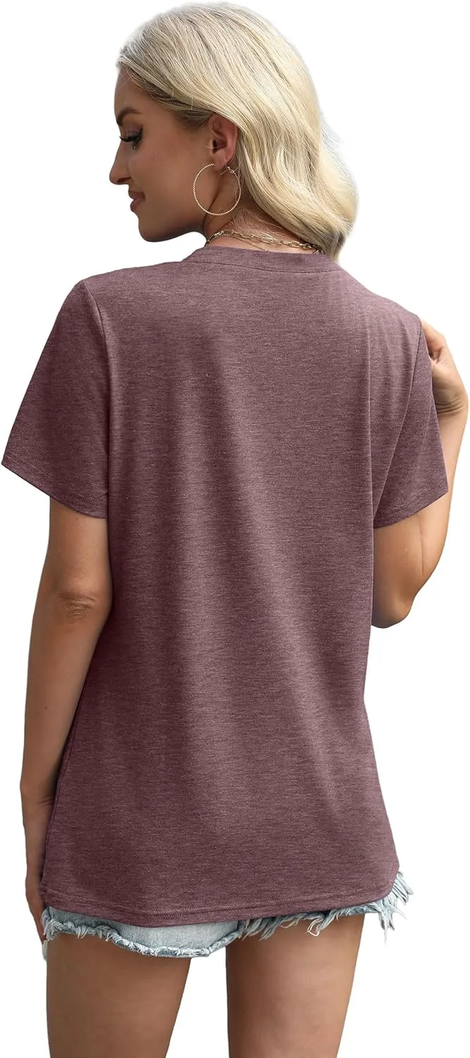 XIEERDUO Womens Summer Tops 2025 Pleated Round Neck Short Sleeve Shirts Business Casual