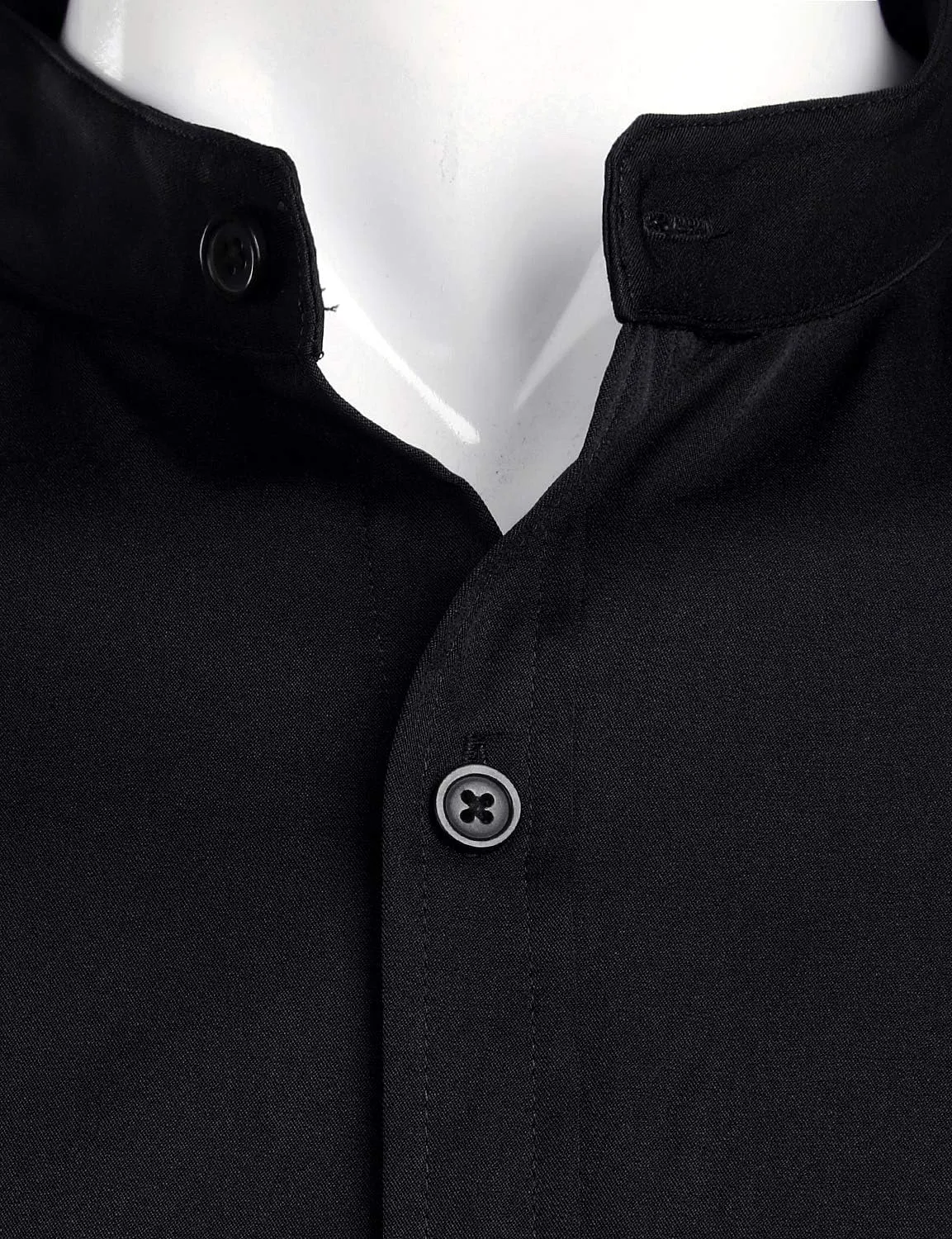 ZEROYAA Mens Hipster Solid Slim Fit Long Sleeve Mandarin Collar Dress Shirts