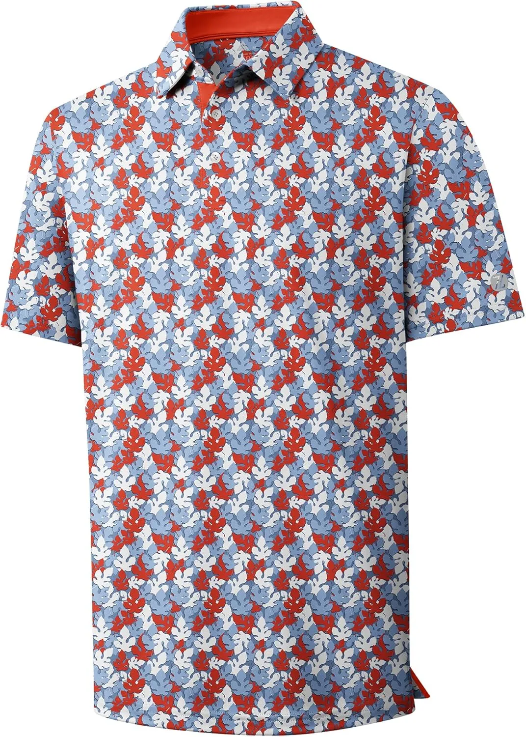 ZITY Mens Golf Shirts Short Sleeve Print Patterns Performance Moisture Wicking Polo Shirt